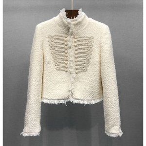 Wool jacket lady with standing collar